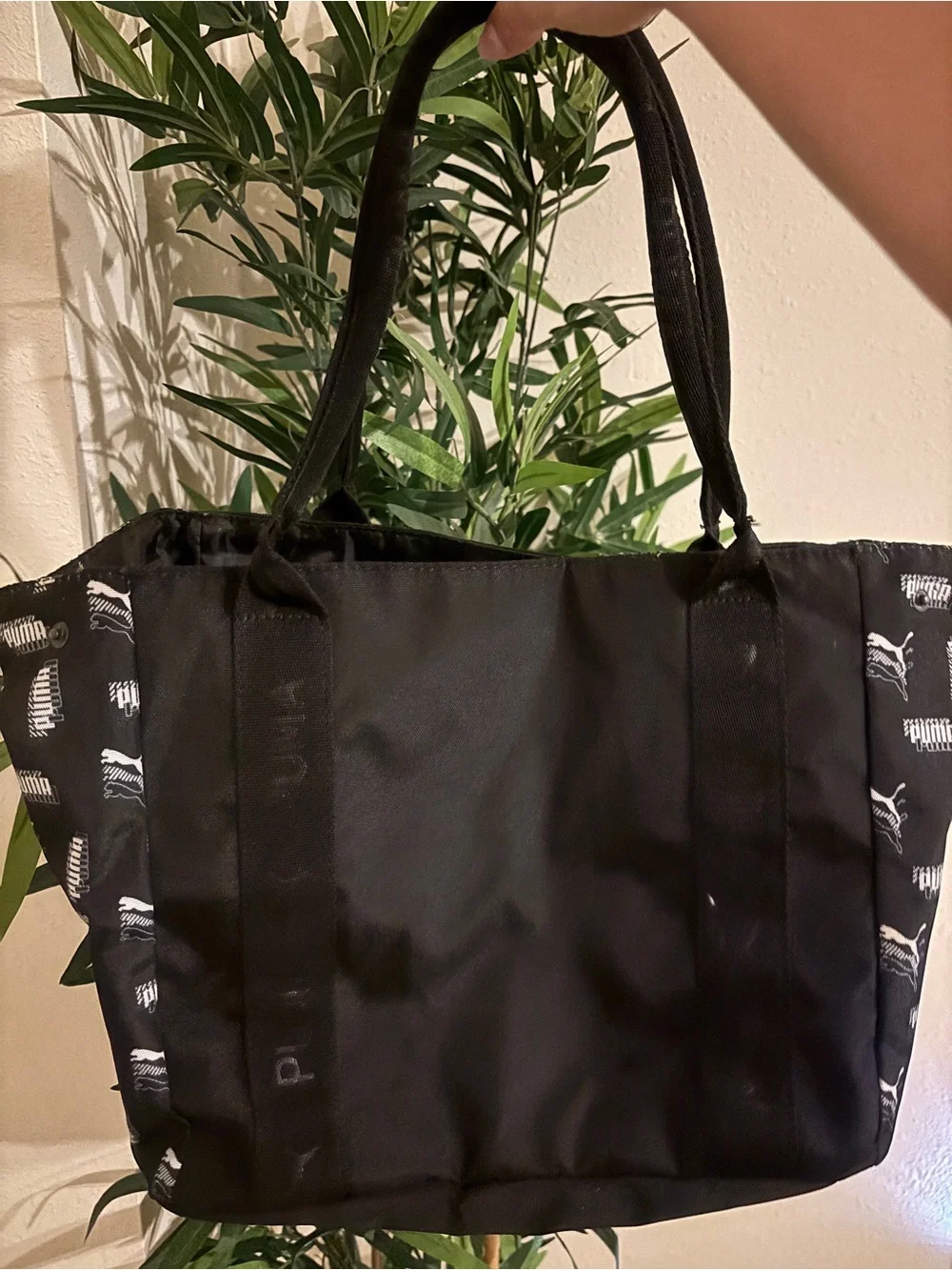 Puma Women's Black Tote with Pink Logo